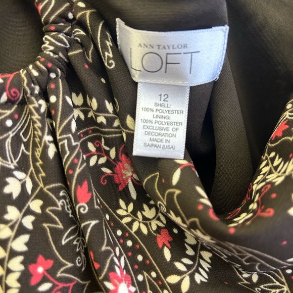 LOFT BY ANN TAYLOR HALTER DRESS FLORAL KEYHOLE IN SIZE 12 - Picture 9 of 10